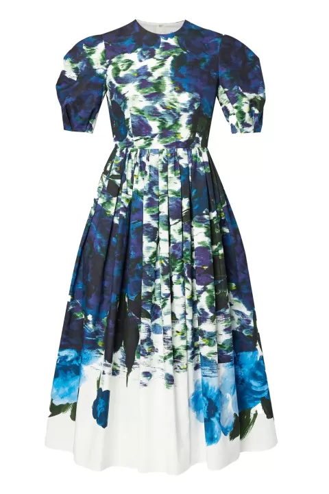 ERDEM A Line Midi Dress