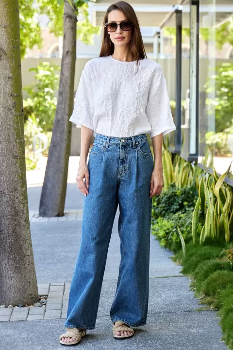 SLVRLAKE Abby Mid Rise Wide Jean