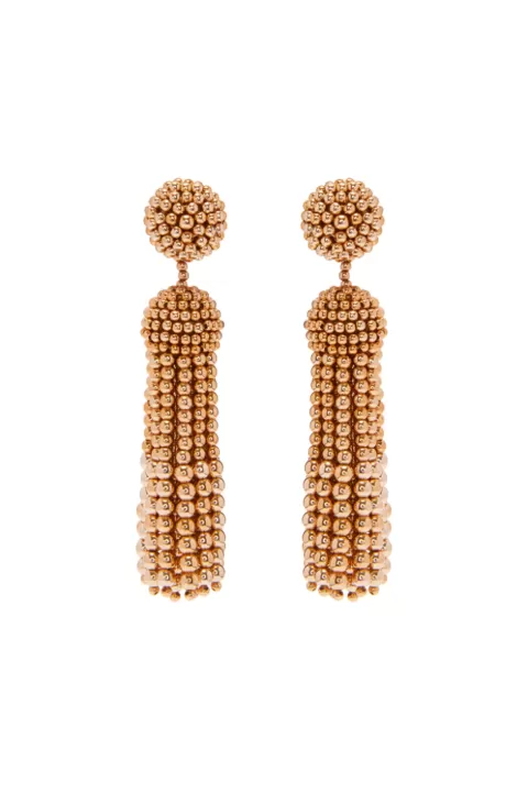 OSCAR DE LA RENTA Beaded Tassel Earring