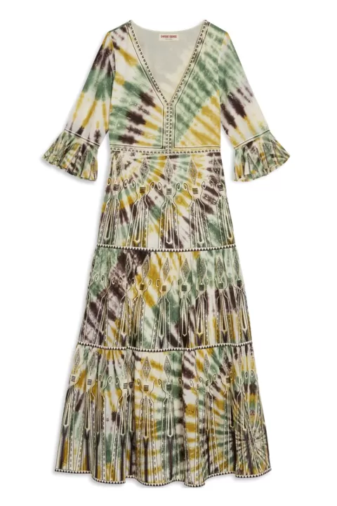 EMPORIO SIRENUSE Bella Tie Dye Embroidery Dress