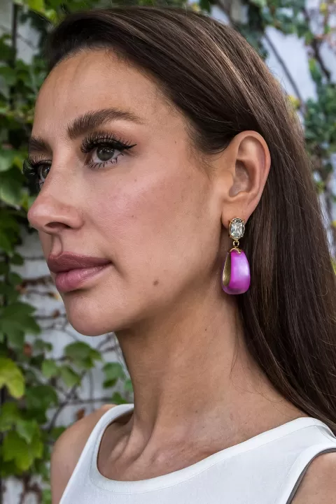 ALEXIS BITTAR Bonbon Teardrop Hoop Earring