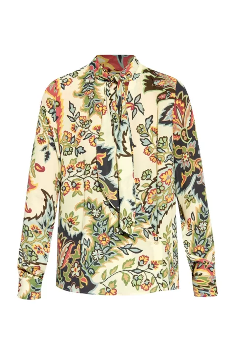 ETRO Botanical Scarf Collar Blouse