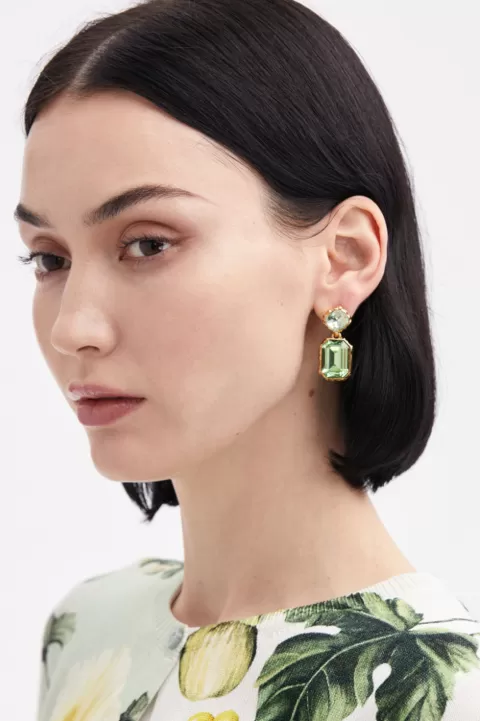 OSCAR DE LA RENTA Classic Crystal Drop Earring