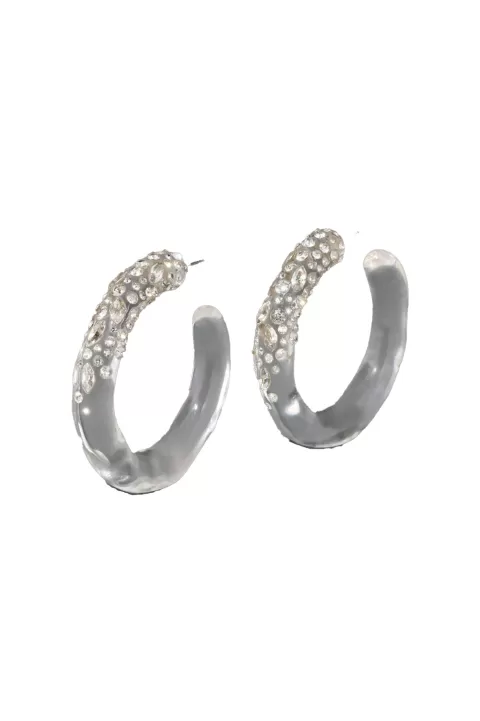 ALEXIS BITTAR Confetti Crystal Hoop Earring