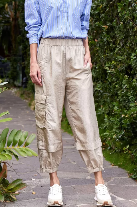 TIBI Crispy Nylon Wilt Pull On Jogger