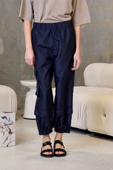 TIBI Crispy Nylon Wilt Pull On Jogger