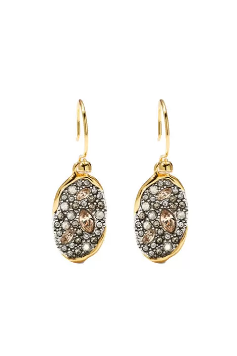 ALEXIS BITTAR Crystal Oval Drop Earring