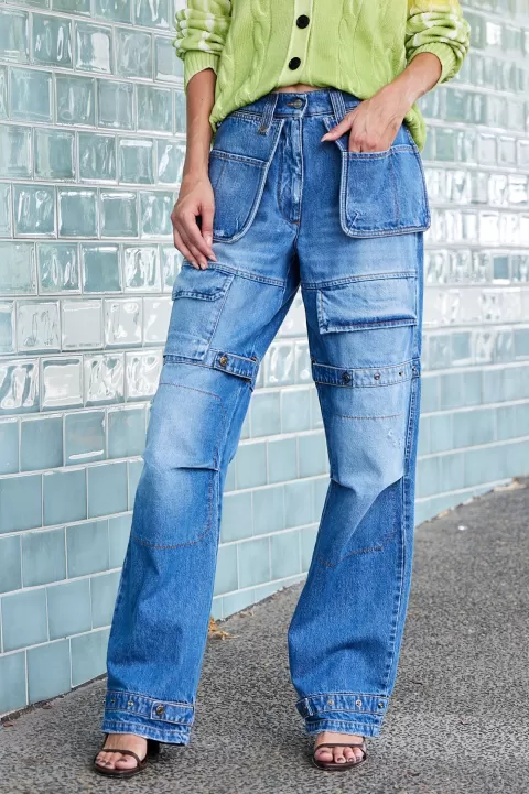 MSGM Denim Cargo Pant - FINAL SALE