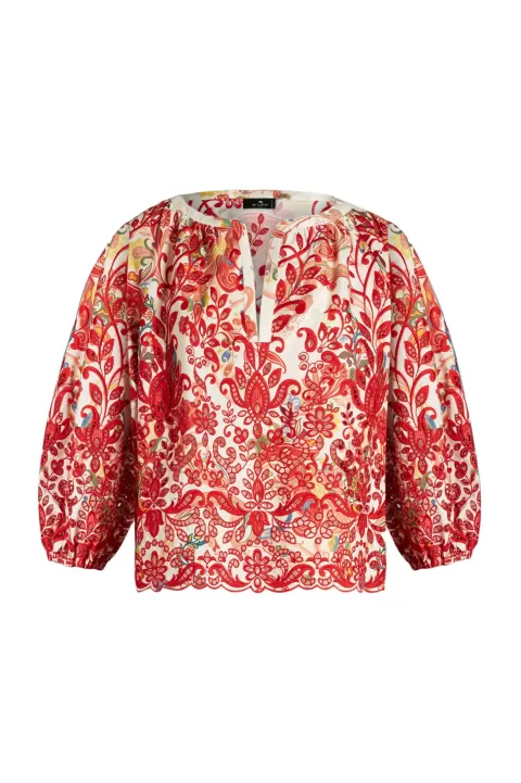 ETRO Embroidered Poplin Blouse