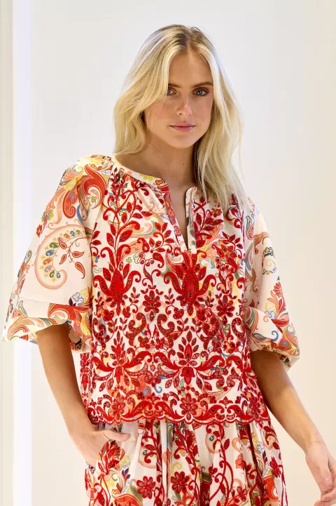 ETRO Embroidered Poplin Blouse