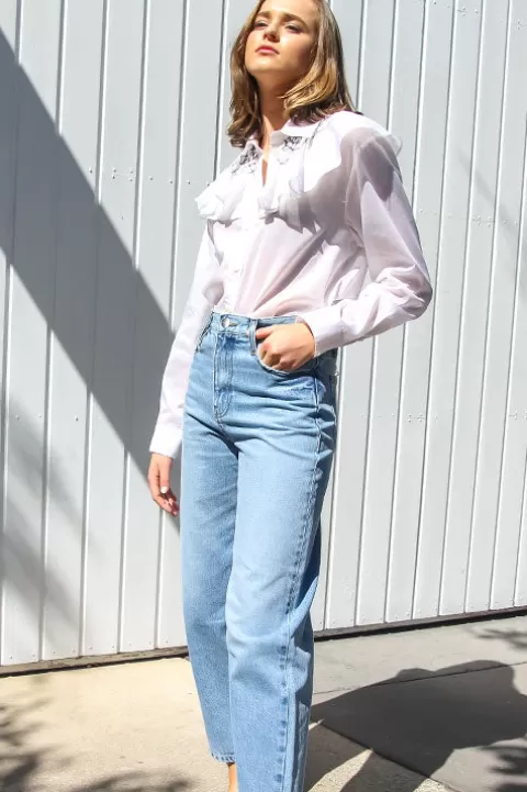 TIBI Emma Smocked Shirt - FINAL SALE