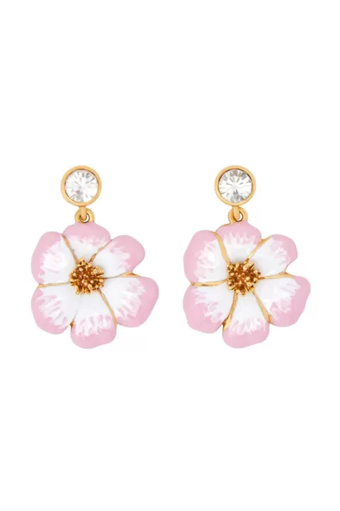 OSCAR DE LA RENTA Enamel Flower Earring