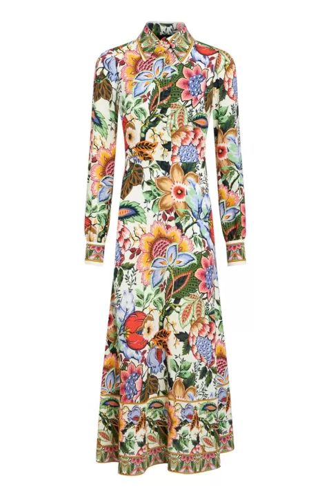 ETRO Floral Print Maxi Shirtdress