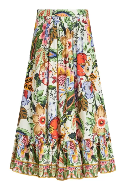 ETRO Floral Print Midi Skirt