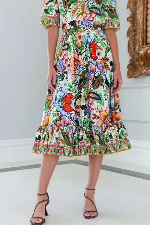 ETRO Floral Print Midi Skirt