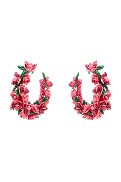 OSCAR DE LA RENTA Flower Cluster Hoop