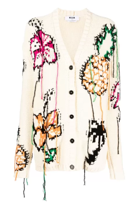 MSGM Flower Print Cardigan - FINAL SALE