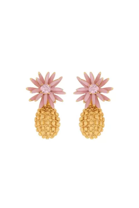 OSCAR DE LA RENTA Flower With Cactus Earring