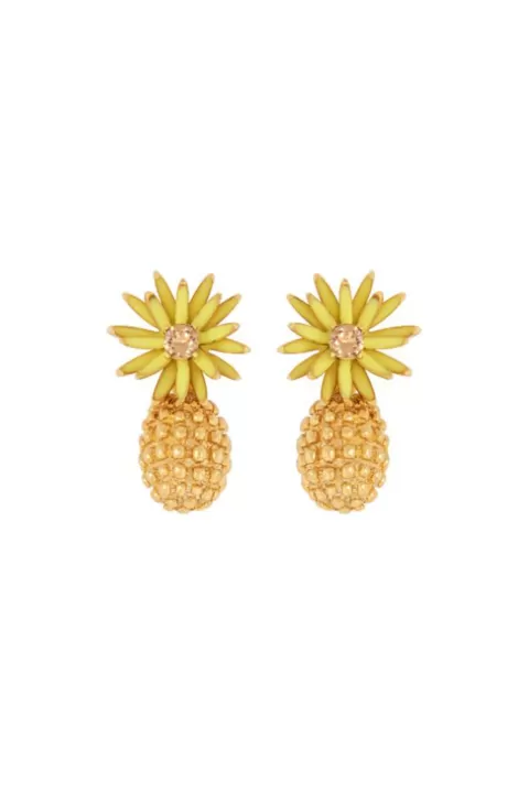 OSCAR DE LA RENTA Flower With Cactus Earring