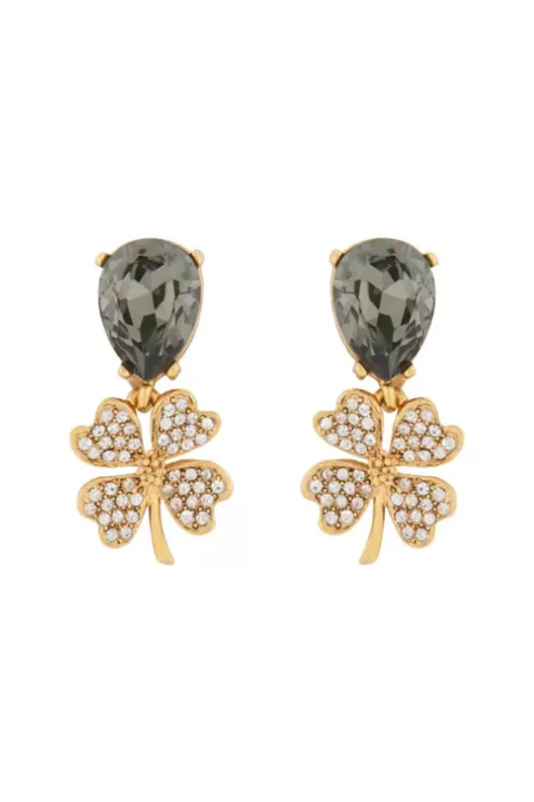 OSCAR DE LA RENTA Four Leaf Clover Earring