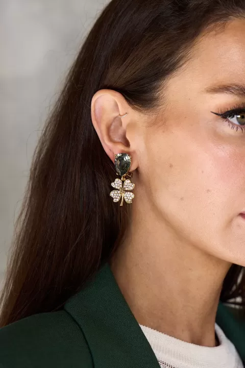 OSCAR DE LA RENTA Four Leaf Clover Earring