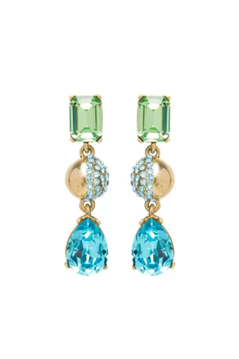 OSCAR DE LA RENTA Half Pave Chandelier Earring