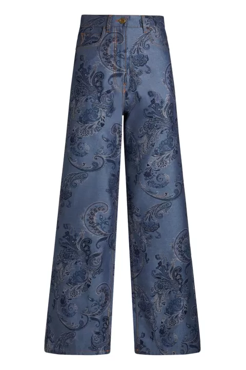 ETRO Jacquard Wide Leg Jean