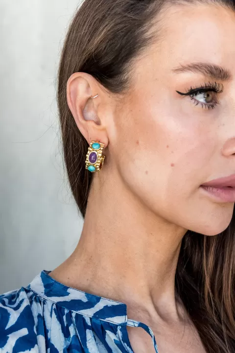 AURELIE BIDERMANN Kabah Creoles Earrings