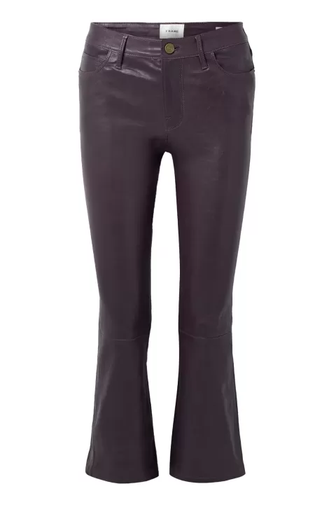 FRAME Le Crop Mini Boot Leather Pant