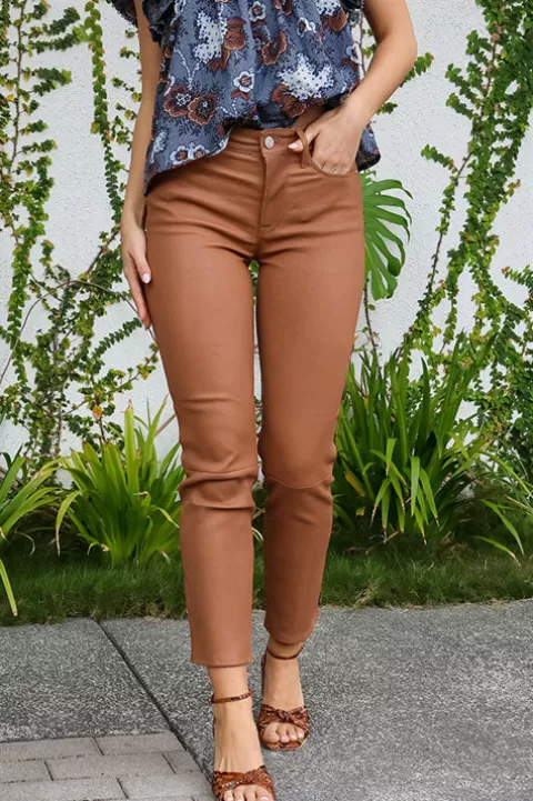 FRAME Le High Straight Leather Pant