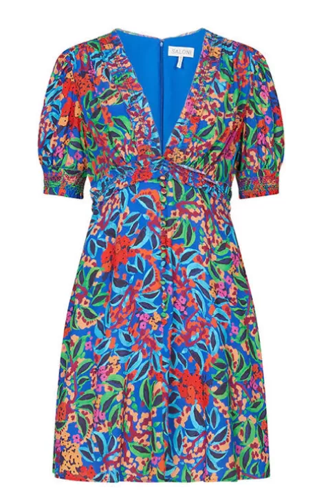 SALONI Lea Smocked Mini Dress - FINAL SALE