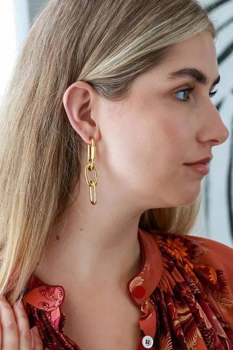 Ben-Amun Link Hoop Drop Earring