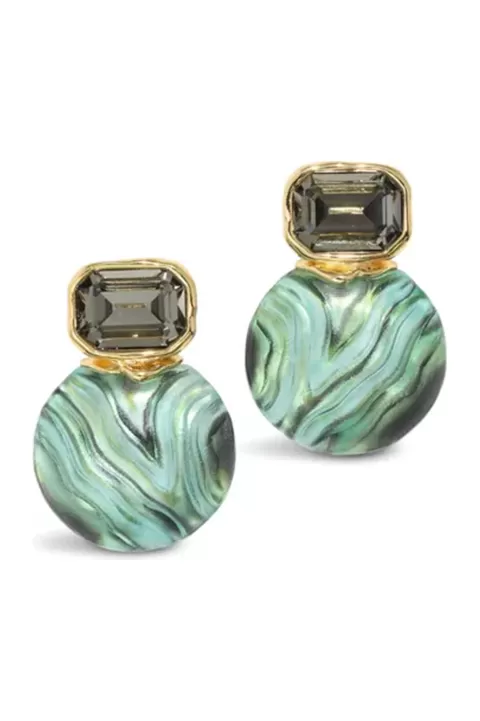 ALEXIS BITTAR Madera Lucite Disc Earring