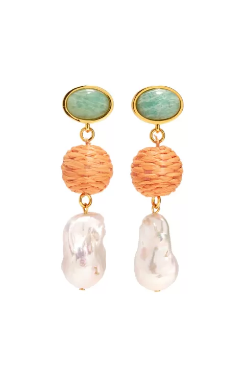 LIZZIE FORTUNATO Mandarina Drop Earrings