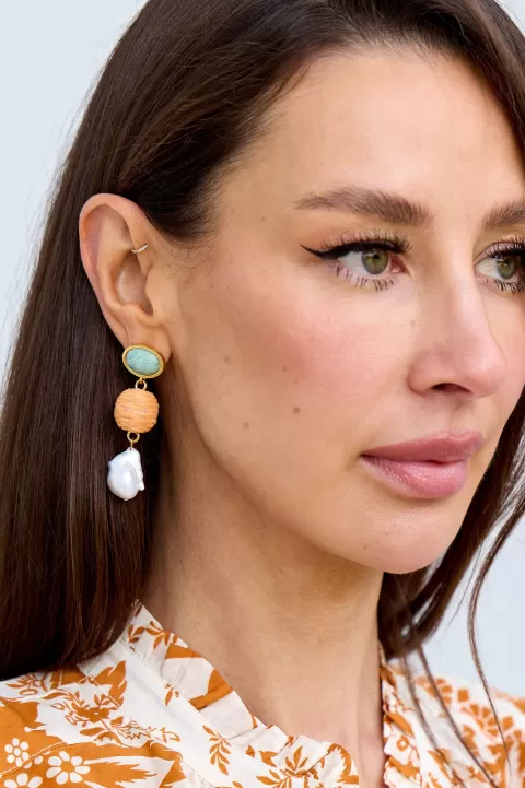 LIZZIE FORTUNATO Mandarina Drop Earrings