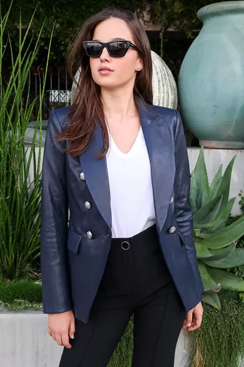 VERONICA BEARD Miller Dickey Leather Jacket