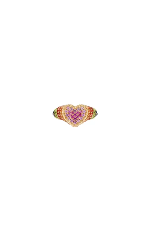 YVONNE LEON Mini Heart Signet Ring