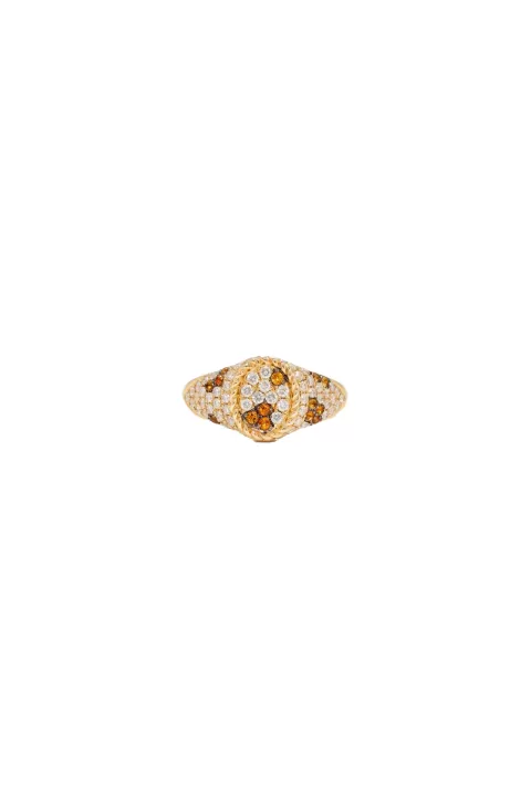 YVONNE LEON Mini Oval Signet Ring