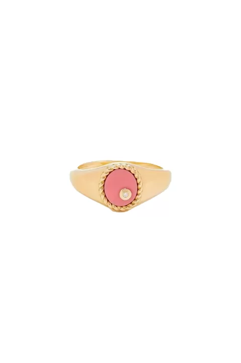 YVONNE LEON Mini Oval Signet Ring