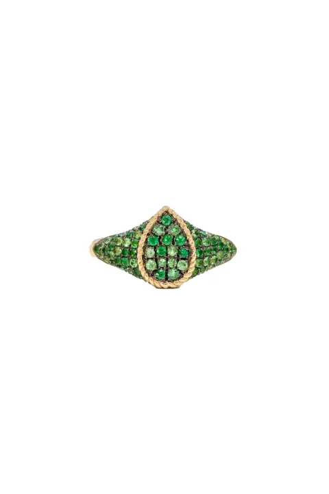 YVONNE LEON Mini Pear Signet Ring