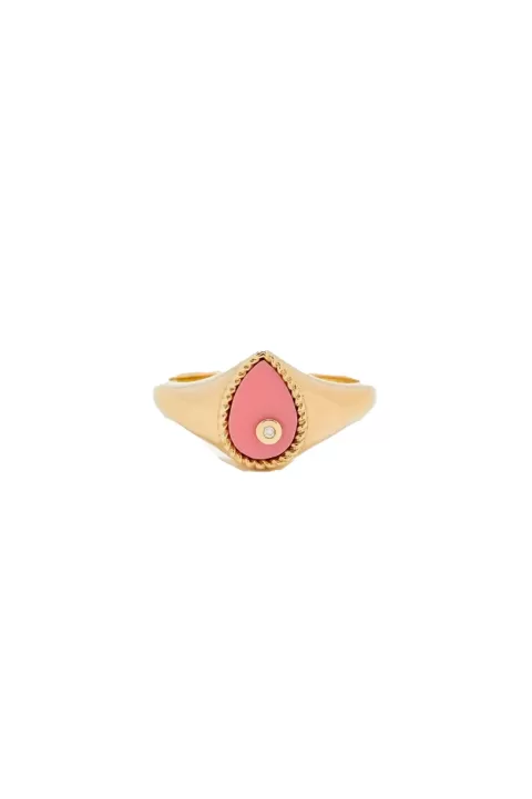 YVONNE LEON Mini Pear Signet Ring