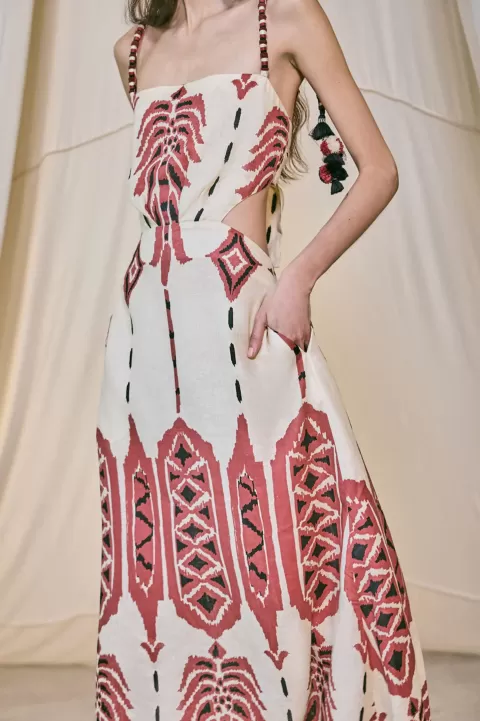 JOHANNA ORTIZ Palm Of Tiahuanaco Midi Dress