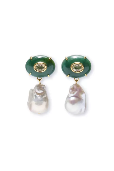 LIZZIE FORTUNATO Plaza Pearl Earrings