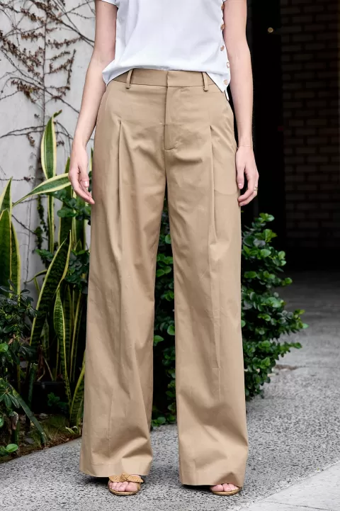 FRAME Pleated Wide Leg Pant