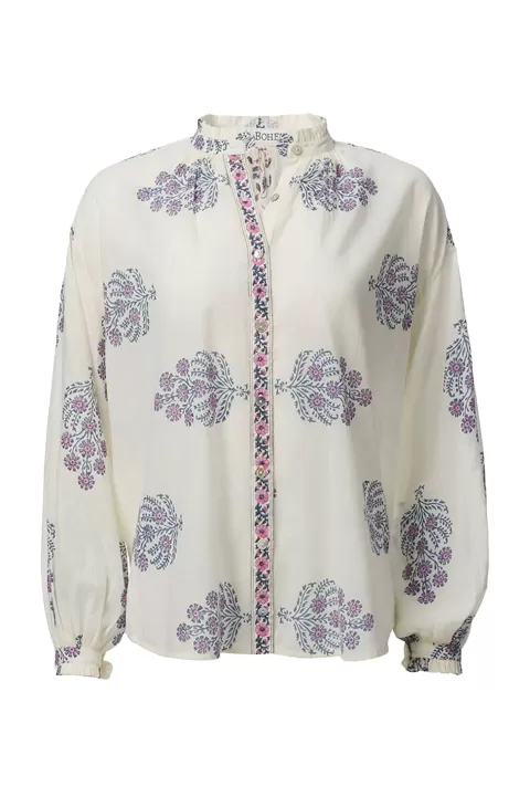 ALIX OF BOHEMIA Poet Freesia Phlox Blouse