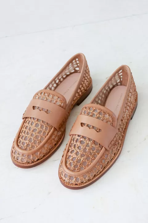 LOEFFLER RANDALL Rachel Crochet Raffia Loafer