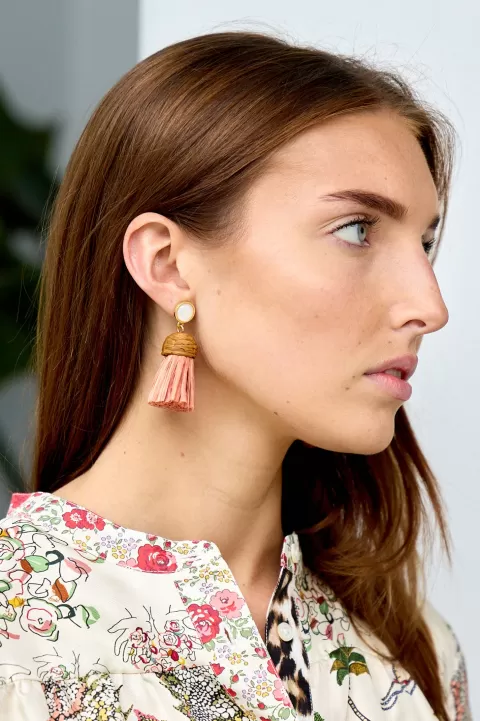 LIZZIE FORTUNATO Raffia Earrings