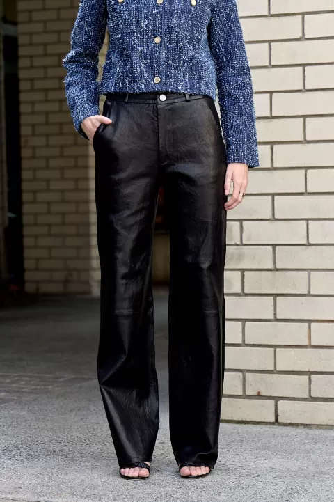 FRAME Relaxed Leather Trouser