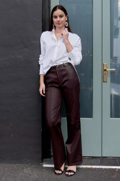 FRAME Relaxed Leather Trouser