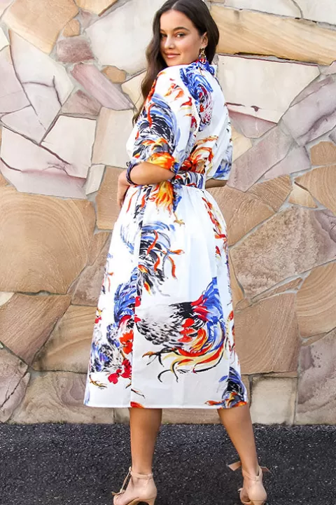 MSGM Rooster Belted Midi Skirt - FINAL SALE